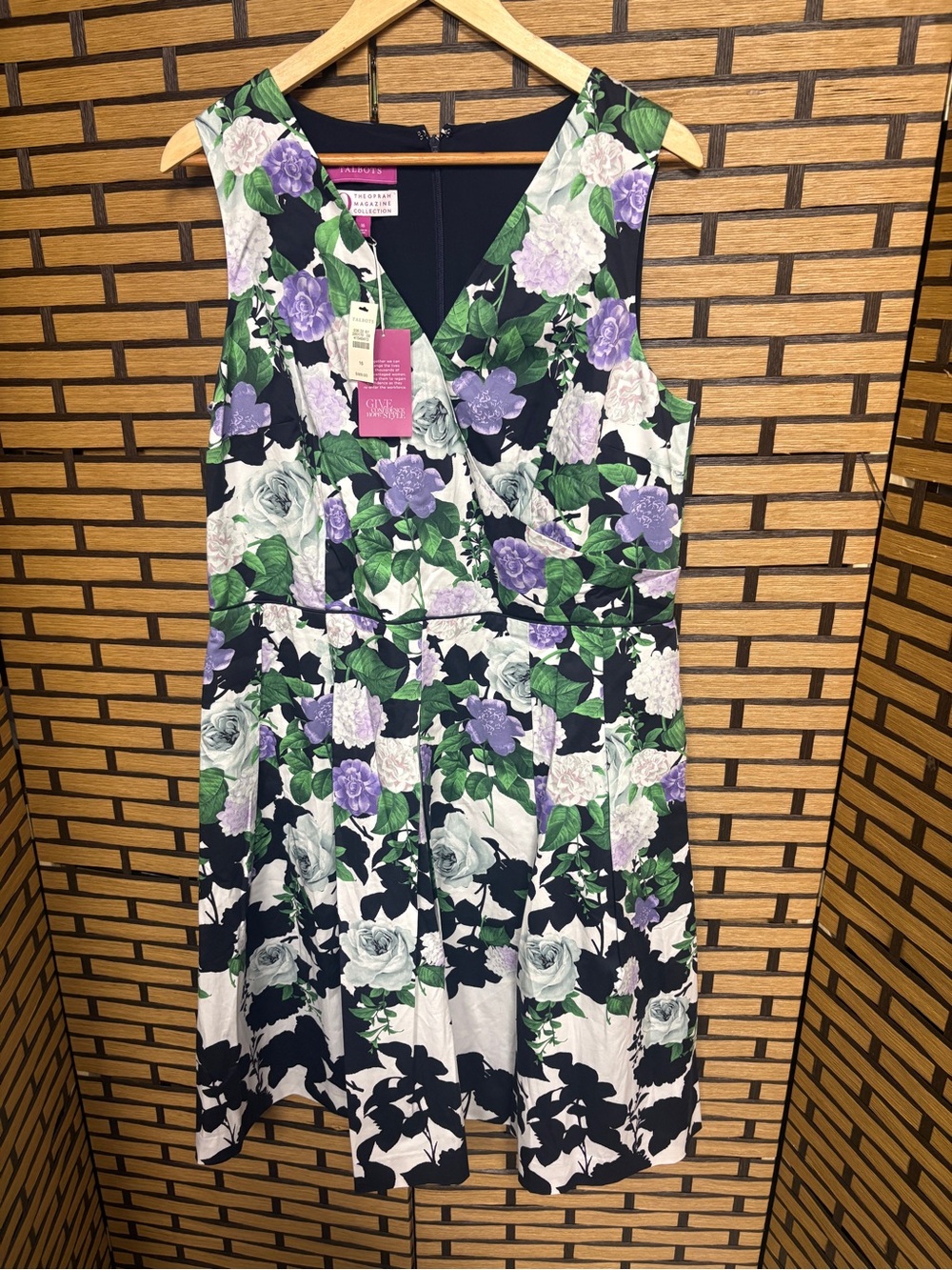 Talbots the Oprah magazine collection floral dress size 16